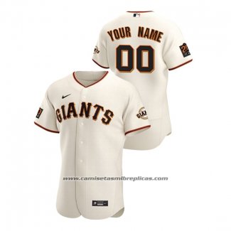 Camiseta Beisbol Hombre San Francisco Giants Personalizada Autentico Nike Blanco