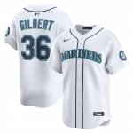 Camiseta Beisbol Hombre Seattle Mariners Logan Gilbert Alterno Limited Blanco