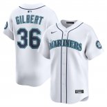 Camiseta Beisbol Hombre Seattle Mariners Logan Gilbert Alterno Limited Blanco