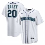 Camiseta Beisbol Hombre Seattle Mariners Luke Raley Primera Replica Blanco
