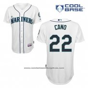 Camiseta Beisbol Hombre Seattle Mariners Robinson Cano 22 Blanco Primera Cool Base