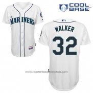 Camiseta Beisbol Hombre Seattle Mariners Taijuan Walker 32 Blanco Primera Cool Base