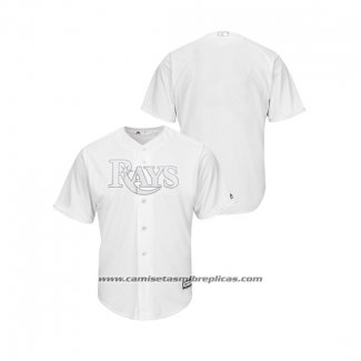 Camiseta Beisbol Hombre Tampa Bay Rays 2019 Players Weekend Replica Blanco1