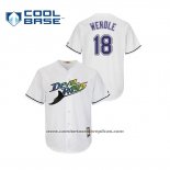 Camiseta Beisbol Hombre Tampa Bay Rays Joey Wendle Turn Back The Clock Cool Base Blanco