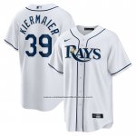 Camiseta Beisbol Hombre Tampa Bay Rays Kevin Kiermaier Primera Replica Blanco