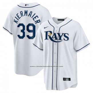 Camiseta Beisbol Hombre Tampa Bay Rays Kevin Kiermaier Primera Replica Blanco