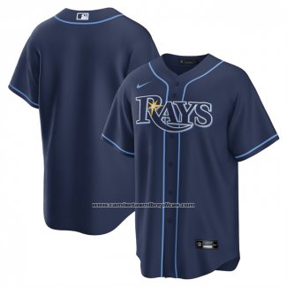 Camiseta Beisbol Hombre Tampa Bay Rays Road Replica Azul