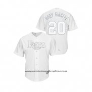 Camiseta Beisbol Hombre Tampa Bay Rays Tyler Glasnow 2019 Players Weekend Replica Blanco