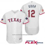 Camiseta Beisbol Hombre Texas Rangers 2017 Estrellas y Rayas Rougned Odor Blanco Flex Base