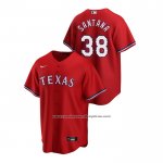 Camiseta Beisbol Hombre Texas Rangers Danny Santana Alterno Replica Rojo