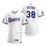 Camiseta Beisbol Hombre Texas Rangers Dj Peters Autentico Primera Blanco