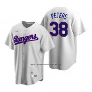 Camiseta Beisbol Hombre Texas Rangers Dj Peters Cooperstown Collection Primera Blanco