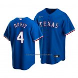 Camiseta Beisbol Hombre Texas Rangers Khris Davis Alterno Replica Azul