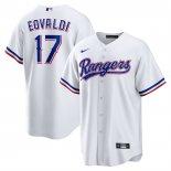Camiseta Beisbol Hombre Texas Rangers Nathan Eovaldi Primera Replica Blanco