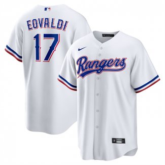 Camiseta Beisbol Hombre Texas Rangers Nathan Eovaldi Primera Replica Blanco