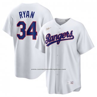 Camiseta Beisbol Hombre Texas Rangers Nolan Ryan Primera Cooperstown Collection Blanco
