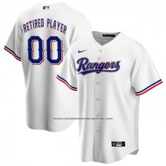 Camiseta Beisbol Hombre Texas Rangers Primera Pick-A-Player Retired Roster Replica Blanco