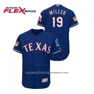 Camiseta Beisbol Hombre Texas Rangers Shelby Miller 2019 Entrenamiento de Primavera Flex Base Azul