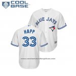 Camiseta Beisbol Hombre Toronto Blue Jays J.a. Happ Cool Base Primera Blanco