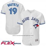 Camiseta Beisbol Hombre Toronto Blue Jays Jose Bautista Autentico Collection Blanco Flex Base