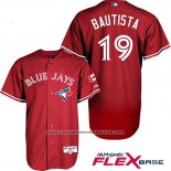Camiseta Beisbol Hombre Toronto Blue Jays Jose Bautista Autentico Collection Rojo Flex Base