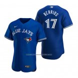 Camiseta Beisbol Hombre Toronto Blue Jays Jose Berrios Autentico Alterno Azul