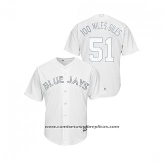 Camiseta Beisbol Hombre Toronto Blue Jays Ken Giles 2019 Players Weekend Replica Blanco