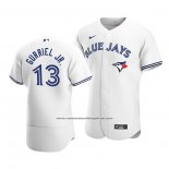 Camiseta Beisbol Hombre Toronto Blue Jays Lourdes Gurriel Jr. Autentico Primera Blanco