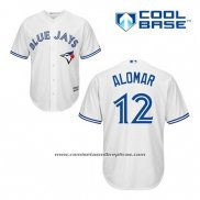 Camiseta Beisbol Hombre Toronto Blue Jays Roberto Alomar 12 Blanco Primera Cool Base