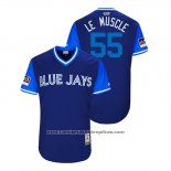 Camiseta Beisbol Hombre Toronto Blue Jays Russell Martin 2018 LLWS Players Weekend Le Muscle Azul