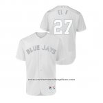 Camiseta Beisbol Hombre Toronto Blue Jays Vladimir Guerrero Jr. 2019 Players Weekend Autentico Blanco