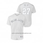 Camiseta Beisbol Hombre Toronto Blue Jays Vladimir Guerrero Jr. 2019 Players Weekend Autentico Blanco