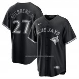 Camiseta Beisbol Hombre Toronto Blue Jays Vladimir Guerrero Jr Lights Out Replica Negro