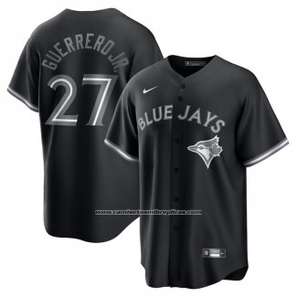 Camiseta Beisbol Hombre Toronto Blue Jays Vladimir Guerrero Jr Lights Out Replica Negro