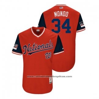 Camiseta Beisbol Hombre Washington Nationals Bryce Harper 2018 LLWS Players Weekend Mondo Rojo