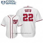 Camiseta Beisbol Hombre Washington Nationals Juan Soto Cool Base Primera Blanco