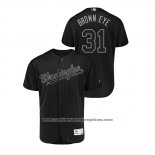 Camiseta Beisbol Hombre Washington Nationals Max Scherzer 2019 Players Weekend Autentico Negro