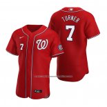 Camiseta Beisbol Hombre Washington Nationals Trea Turner Autentico Alterno 2020 Rojo