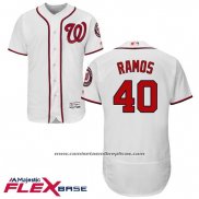 Camiseta Beisbol Hombre Washington Nationals Wilson Ramos Blanco Autentico Collection Flex Base