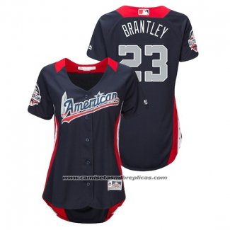 Camiseta Beisbol Mujer All Star Michael Brantley 2018 Home Run Derby American League Azul