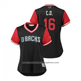 Camiseta Beisbol Mujer Arizona Diamondbacks Chris Owings 2018 LLWS Players Weekend C.o. Negro