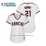 Camiseta Beisbol Mujer Arizona Diamondbacks Zack Greinke Cool Base Primera Blanco