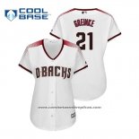 Camiseta Beisbol Mujer Arizona Diamondbacks Zack Greinke Cool Base Primera Blanco