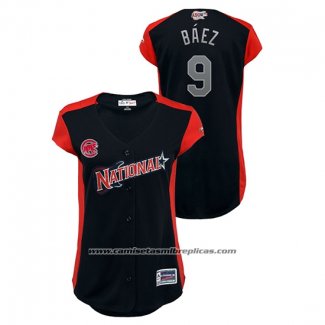 Camiseta Beisbol Mujer Chicago Chicago Cubs 2019 All Star Workout National League Javier Baez Azul