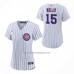 Camiseta Beisbol Mujer Chicago Cubs Carson Kelly Primera Replica Blanco