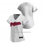 Camiseta Beisbol Mujer Cleveland Indians Replica 2020 Primera Blanco