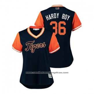 Camiseta Beisbol Mujer Detroit Tigers Blaine Hardy 2018 LLWS Players Weekend Hardy Boy Azul