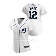 Camiseta Beisbol Mujer Detroit Tigers Brandon Dixon 2020 Replica Primera Blanco