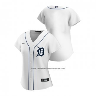 Camiseta Beisbol Mujer Detroit Tigers Replica 2020 Primera Blanco