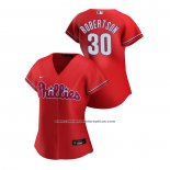 Camiseta Beisbol Mujer Philadelphia Phillies David Robertson 2020 Replica Alterno Rojo